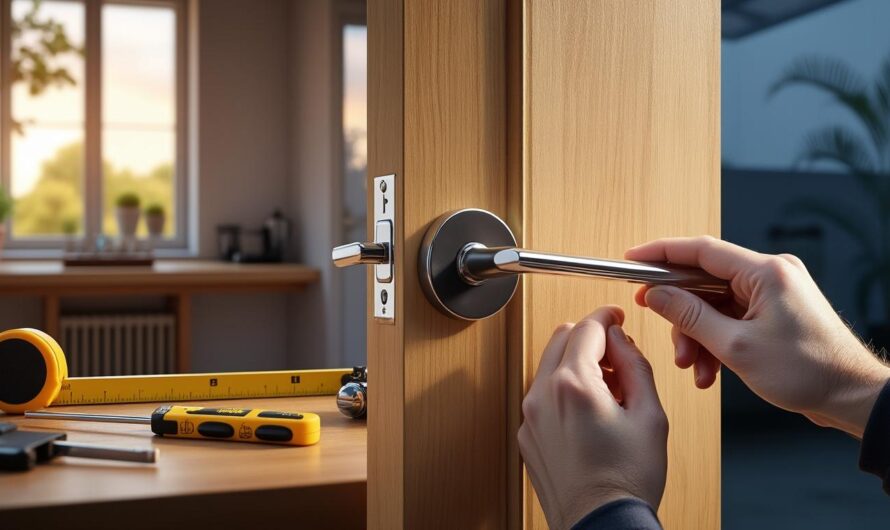 Comment installer une serrure à béquille intégrée en toute simplicité