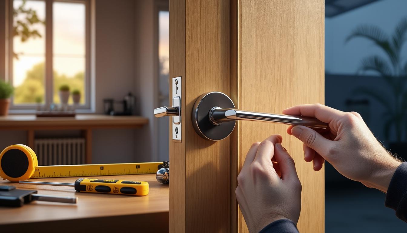 découvrez étape par étape comment installer facilement une serrure à béquille intégrée pour sécuriser votre porte rapidement et sans complications.