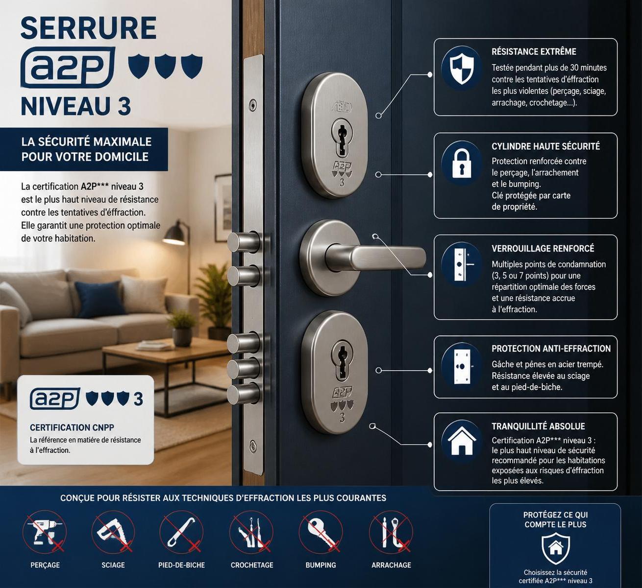 découvrez pourquoi une serrure certifiée a2p niveau 3 est indispensable pour renforcer la sécurité de votre maison et protéger efficacement votre domicile contre les effractions.
