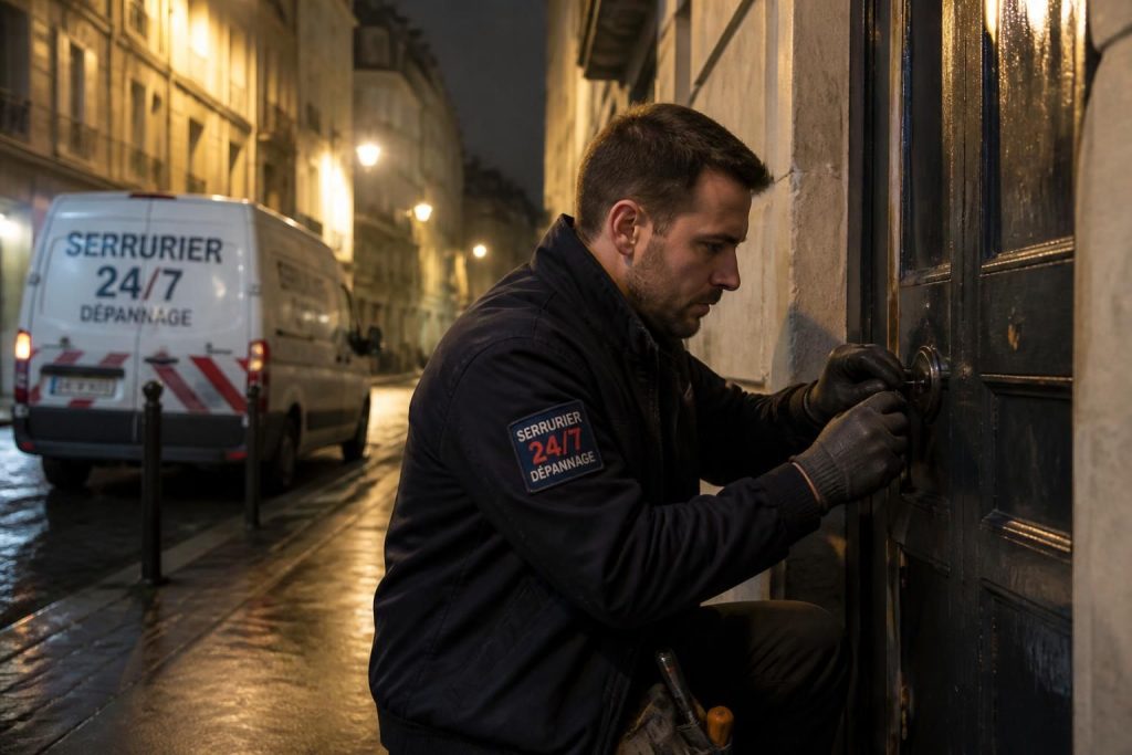 découvrez comment le dépannage serrurerie 24h/24 vous assure une intervention rapide et efficace lors d'urgences nocturnes, pour votre sécurité et votre sérénité.