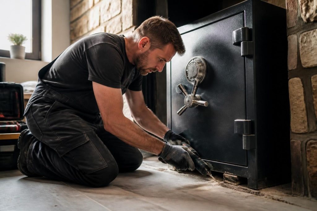 découvrez l'importance d'un professionnel qualifié pour l'installation de votre coffre-fort blindé, garantissant sécurité et protection optimales de vos biens précieux.